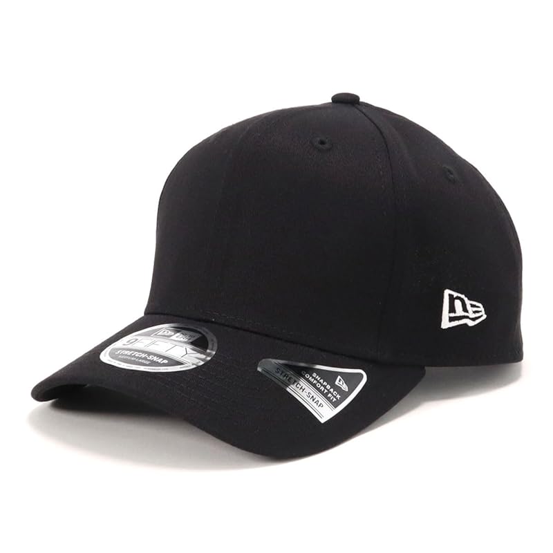 

[New Era] cap 9FIFTY Stretch-Snap black/white S/M Plain color hat