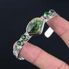 Natural Australian Chrome Chalcedony Bangle Adjustable 925 Silver For Women