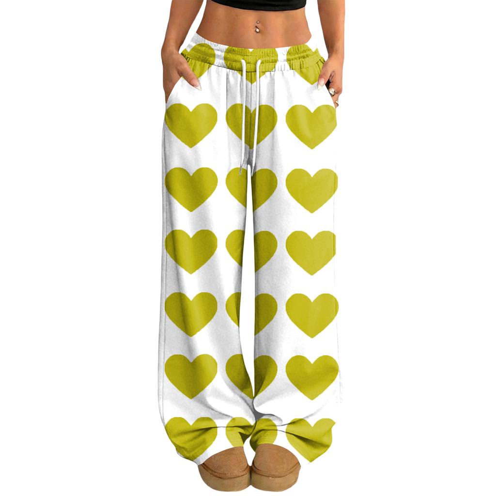 Women's Casual And Fashionable  Elastic Waist Loose Wide Leg Pants