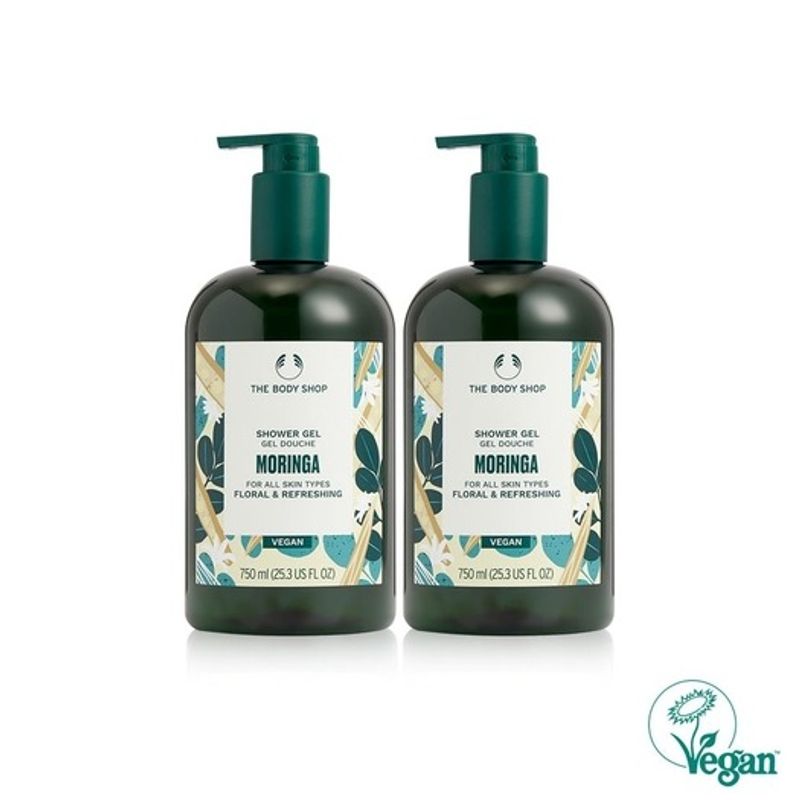 The Body Shop Moringa Shower Gel 750ML Duo Set (886605) FREE