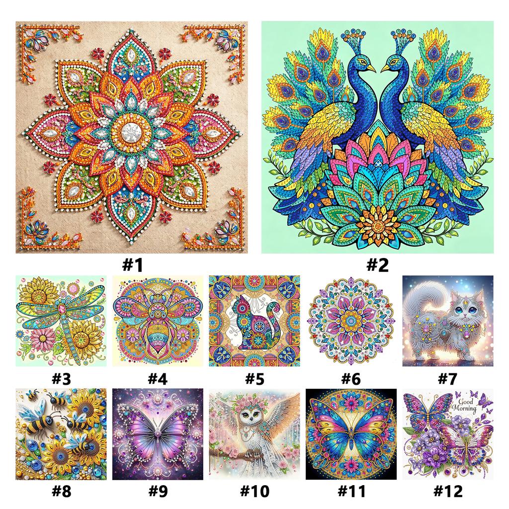 Special Shaped 5D DIY Partial Drill Diamond Art Kit for Adults DIY Gift Home Decor Diamonds Dots Gem Art Kits With Frame 25x25cm