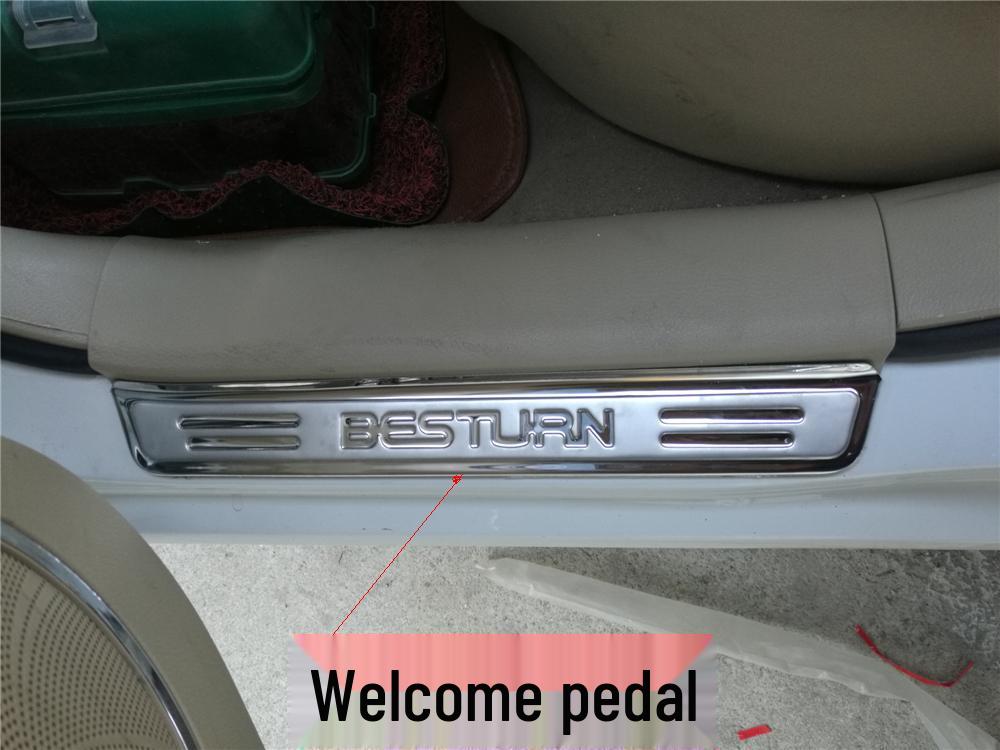 Otai Hedi Stainless Steel Sill Strip for Besturn B50 - Custom Welcome Pedal Modification