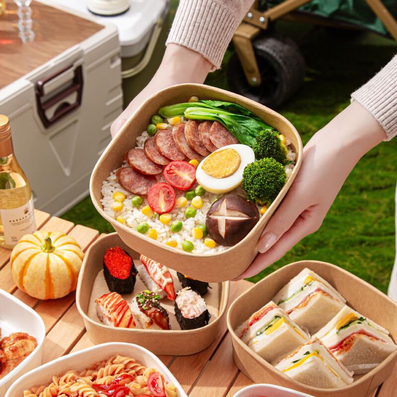 

Chang Baosen Square Kraft Disposable Food Containers