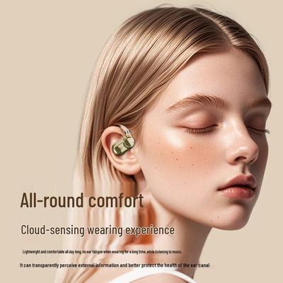 Open-Ear Bluetooth 5.4 Earphones: Non-In-Ear, Digital Display, Long Battery, High-Quality Sound, Ideal for Sports & Gaming