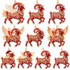 Shining Goat Pendant 2D Flat Animal Hanging Decoration Zodiac Goat Souvenir  Holiday Party Decor