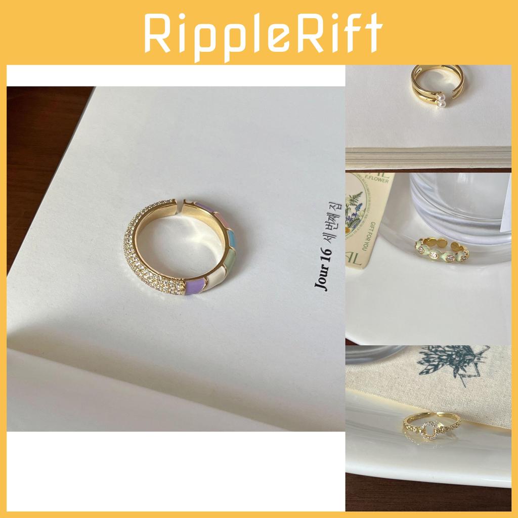 Trendsetting Womens Adjustable Copper Ring With Stunning Geometric Patterns Perfect For Fashionable Women