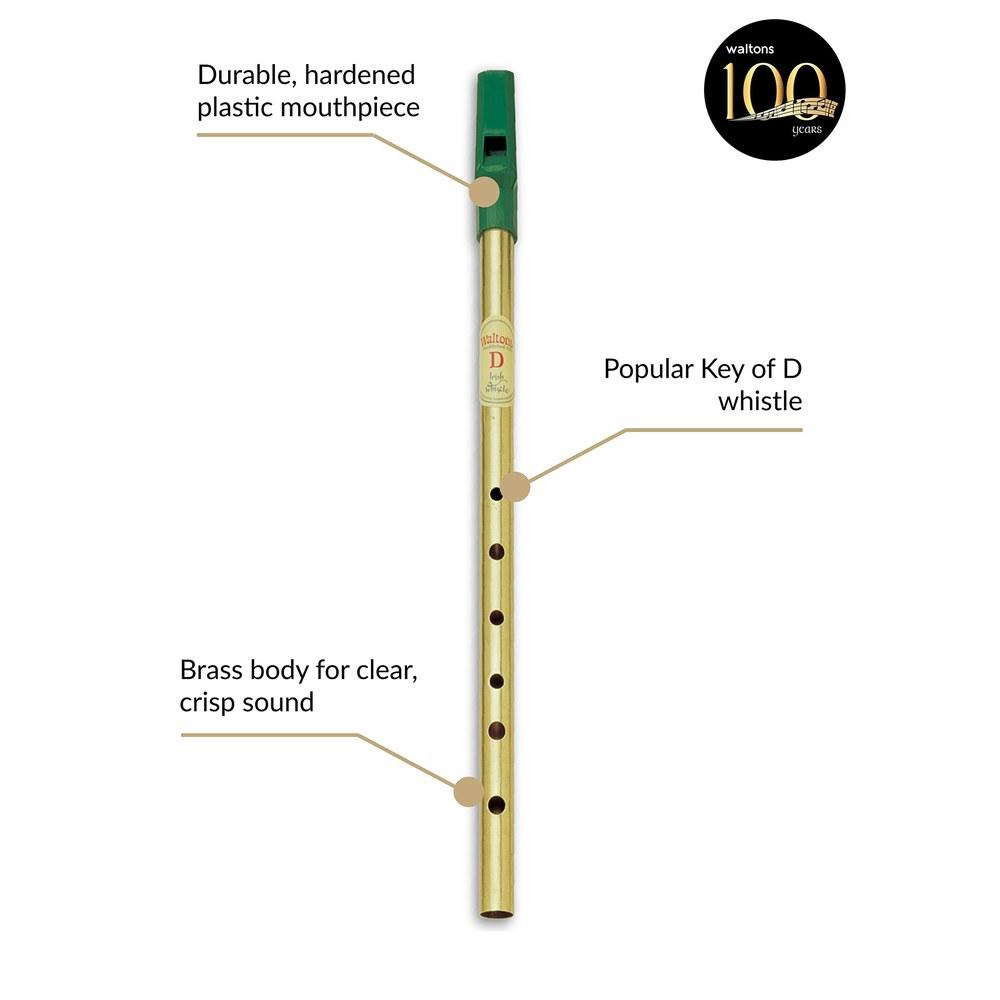 Waltons Brass Tin Whistle D Key 1506