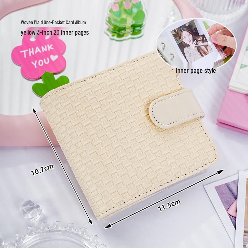 A5 PU Card Album - Chasing Stars: 3-inch Postcard & Idol Card Storage, Four-Grid Polaroid Album