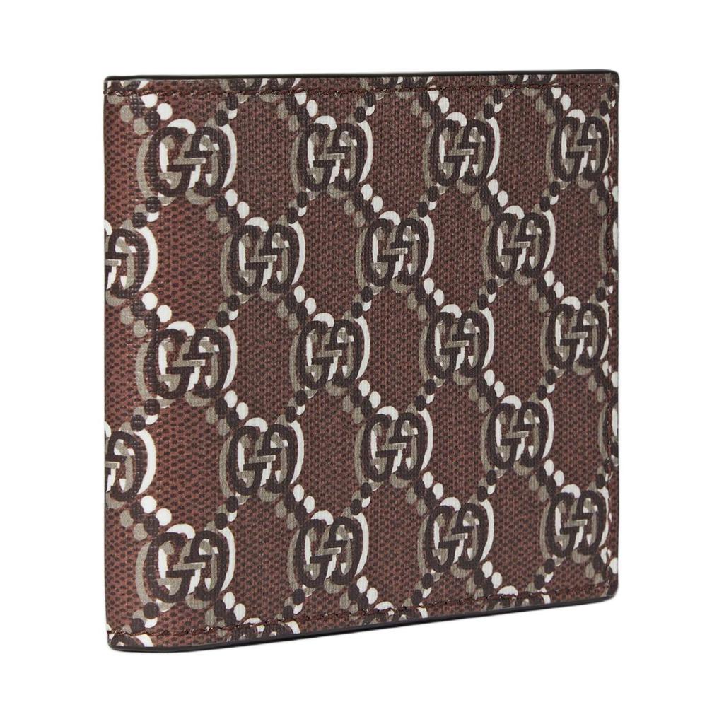 Gucci Double G Logo Flap Canvas Wallet Men wallet Brown 802019-FADUN-8649