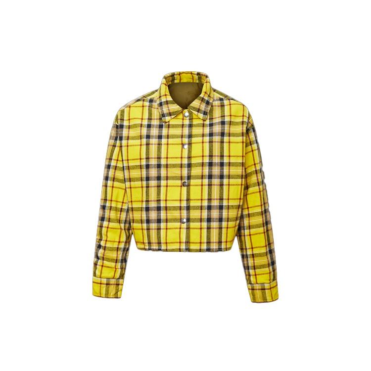 (WMNS) Converse Reversible Plaid Shirt Jacket Asia Sizing Yellow Women s 10019436-A03 L