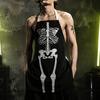 Funny Prank Gift Halloween Butcher Apron with Realistic Blood Stain, Washable Protective Work Apron, Spooky Kitchen Decor Horror Costume Prop