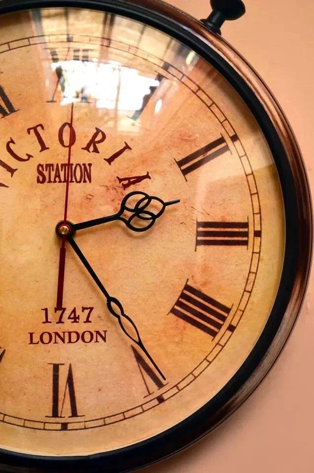 Wooden Wall Clock, Vintage Style Wall Clock, Handmade Wall Clock,