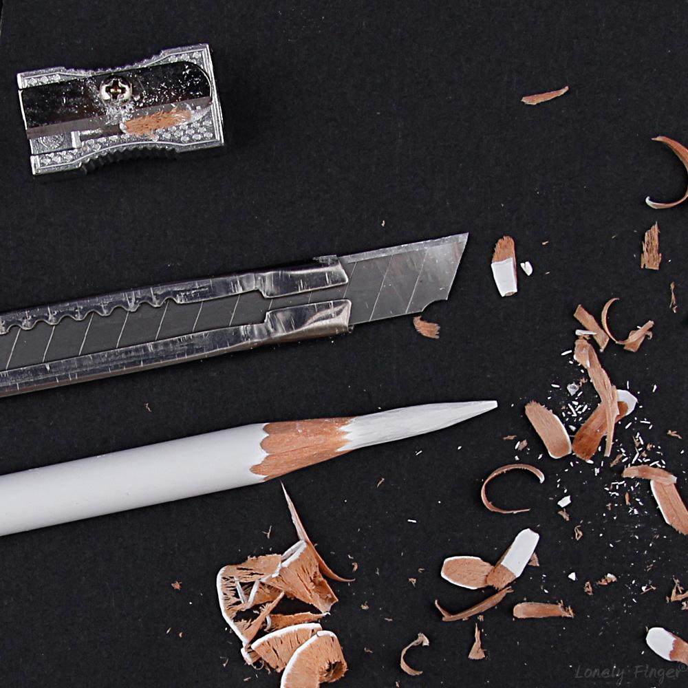 White Charcoal Pencils Set, Sketch Highlight White Pencils for Drawing, Sketching, Shading, Blending, Chalk Pencils for Artists