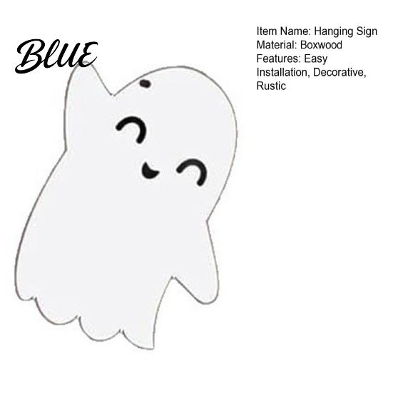 Modern Minimalist Halloween Props Wooden Ghost Hanging Sign Spooky Wood Sign with Jute Rope Cute Easy Install Party Wall Decor Decor Rustic
