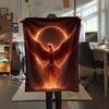 Flame Phoenix  Print Flannel Blanket, High quality Comfortable for All Seasons, Home Decor, Warmth and Comfort