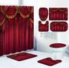 Luxurious Bathroom Four-piece Set - Avant-garde Waterproof Shower Curtain, Creating a Complete Bathroom Suite