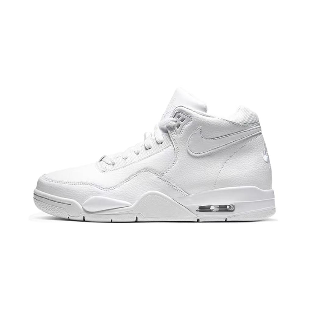 Nike Flight Legacy Winter Snow Scene Abrasion Resistant Mid Top Vintage Basketball Shoes Unisex Blue White BQ4212-101(Team691-)