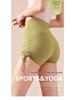 Women's Seamless Hip-Lifting Yoga Shorts with Drawstring - Nude Feel Three-Point Running & Fitness Hot Pants