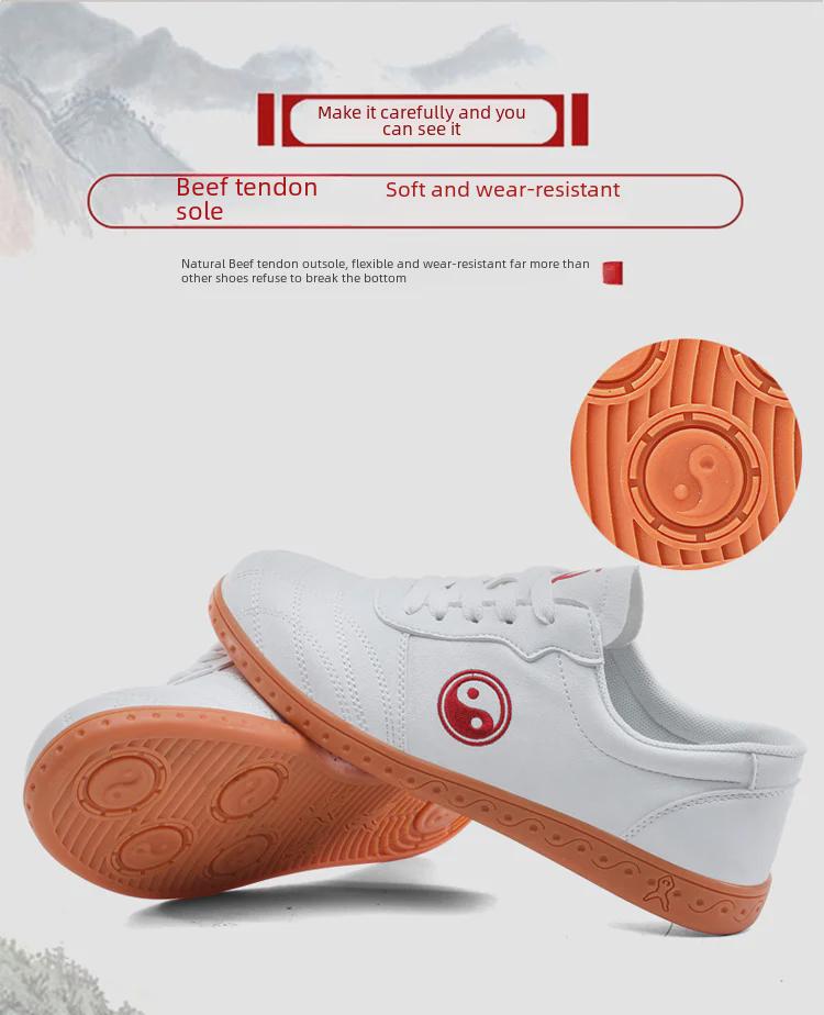 Chenjiagou Tai Chi Kung Fu Sports Shoes: Genuine Leather Martial Arts Training Footwear for Men & Women