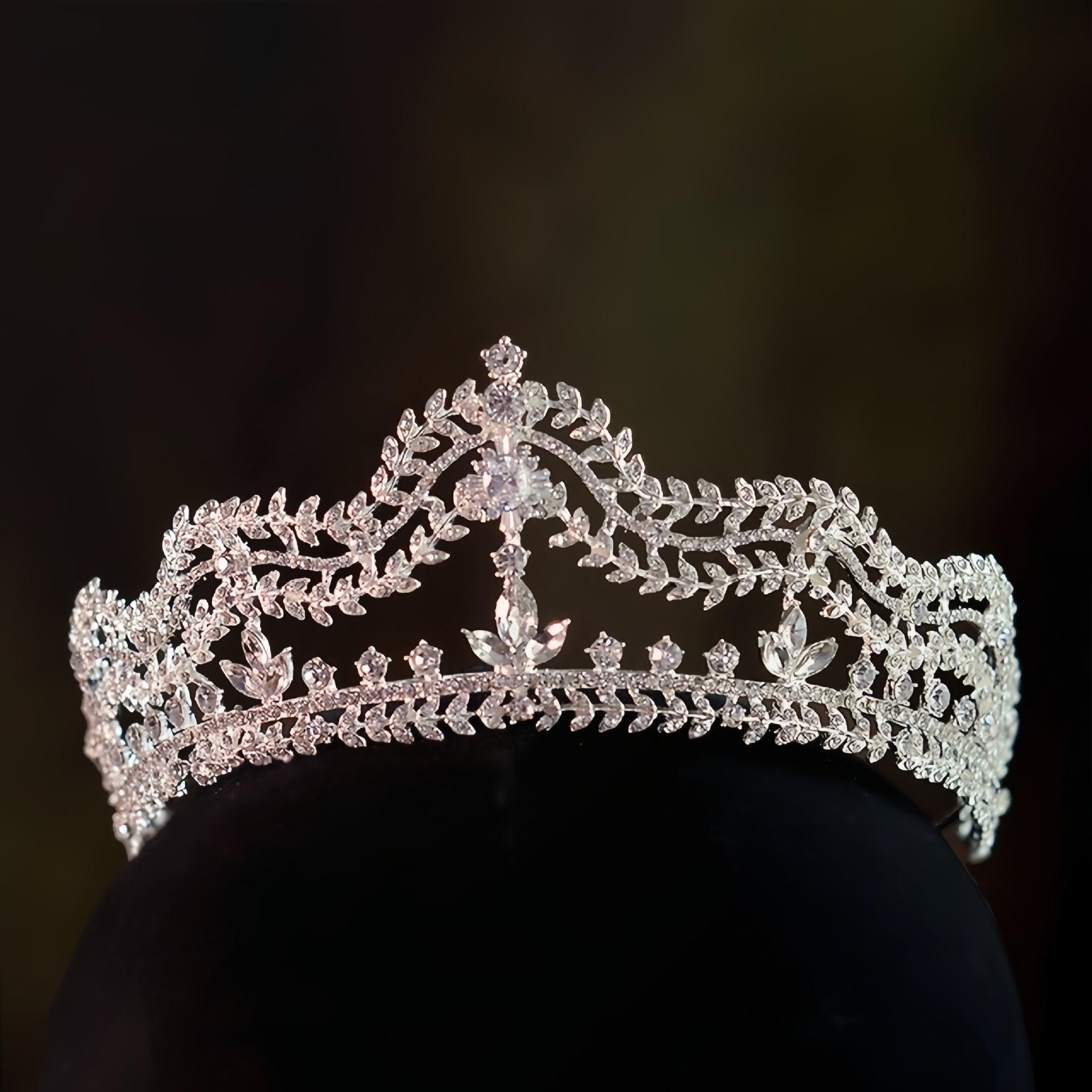 

Новая корейская плиточная тиара-корона высокого класса для невесты, элегантное свадебное платье, аксессуары принцессы, роскошная корона