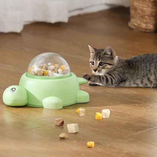 Yousheng Interactive Pet Feeding Toy Turtle Shape Treat Dispenser Slow Feeder Food Puzzle Small Animal Snack Dispenser for Cats Dogs