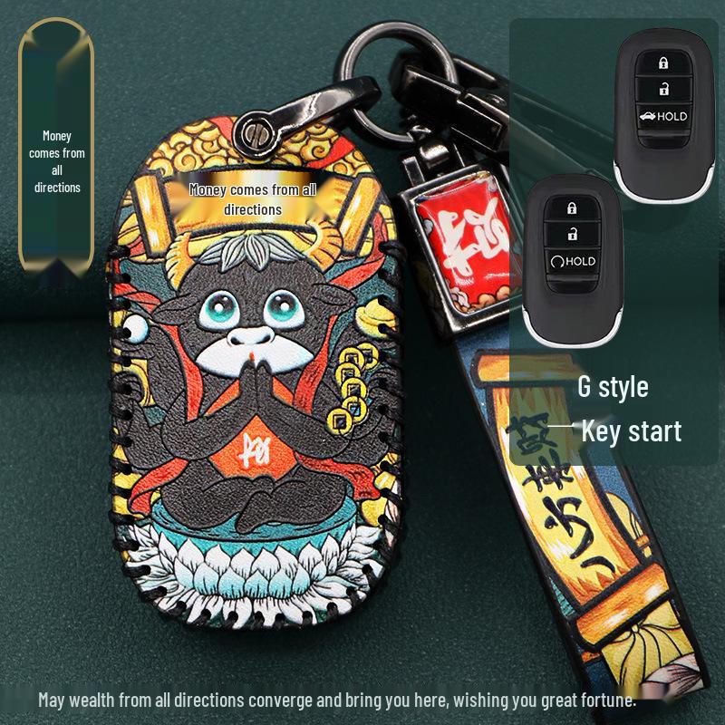 CRV Key Case for 11th Gen Accord, Civic, XRV, Haoying, & Xingge Remote Control Shell Buckle Set