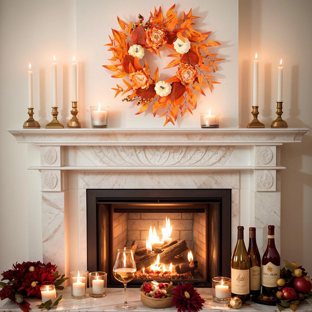 Simulated Flower Wreath Home Door Decoration Flower Wreath Festival Door Decor For Home Party