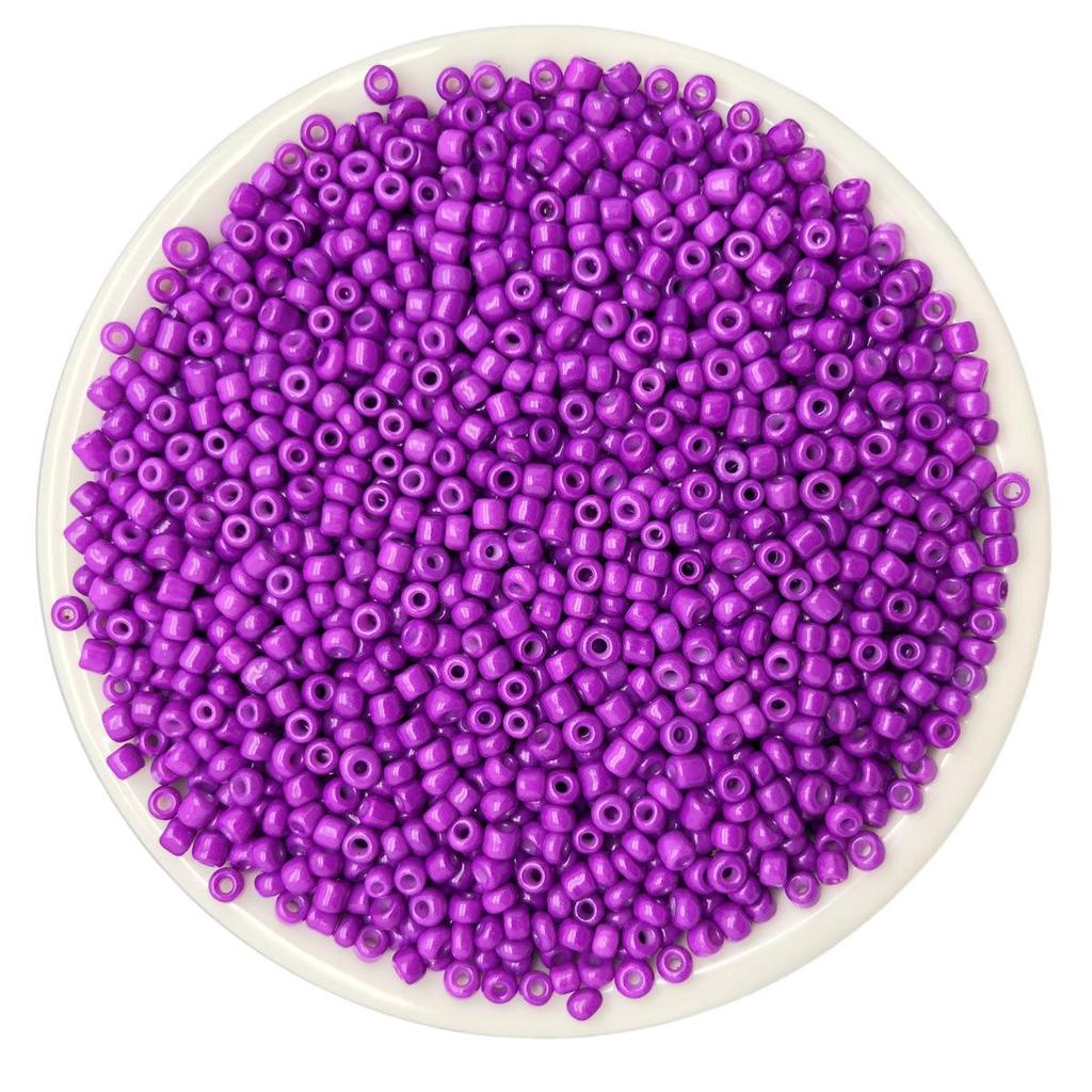 Solid Color 2/3/4mm Glass Seed Beads, Silver Lined, Dyed AB Cream, Round for Handmade Beading & Bracelets.