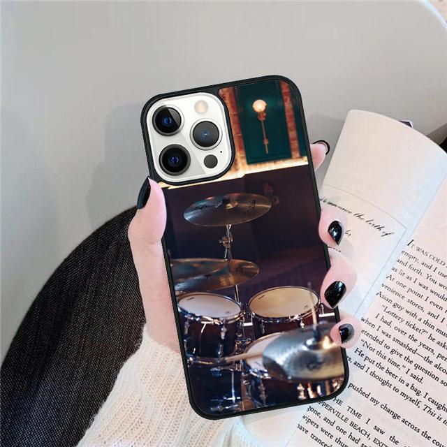 Musical Instrument Drum Coque Shell For iPhone 17 Air 15 16 14 13 12 Pro Max 11 Pro Max Plus Phone Case Cover