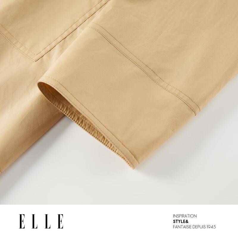 ELLE French Contrast Mid-Length Trench Coat