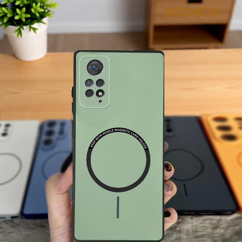 

For Redmi Note 12 Pro 4G Case Redmi Note 12 Pro 4G Phone Case Note 12 Pro 4G Shookproof Color magnetic hard Silicone back cover Redmi Note 12 Pro 4G