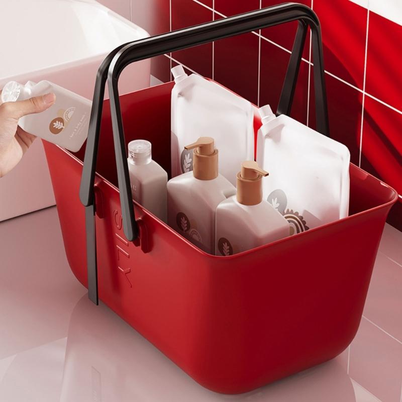 Atmungsaktiver Badezimmer-Aufbewahrungsorganizer mit Griff Tragbarer Duschkorb für Toilettenartikel und Badezimmer-Essentials