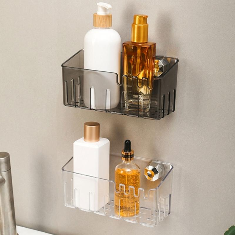 Sponge Holder With Suction Cup Sink Organizers Kitchen Storage Durable Plastic Drainage Holes Modern Design For Cleaning Tools