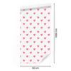 Heart Wallpaper White, Powder Pink and Coral 50x1000