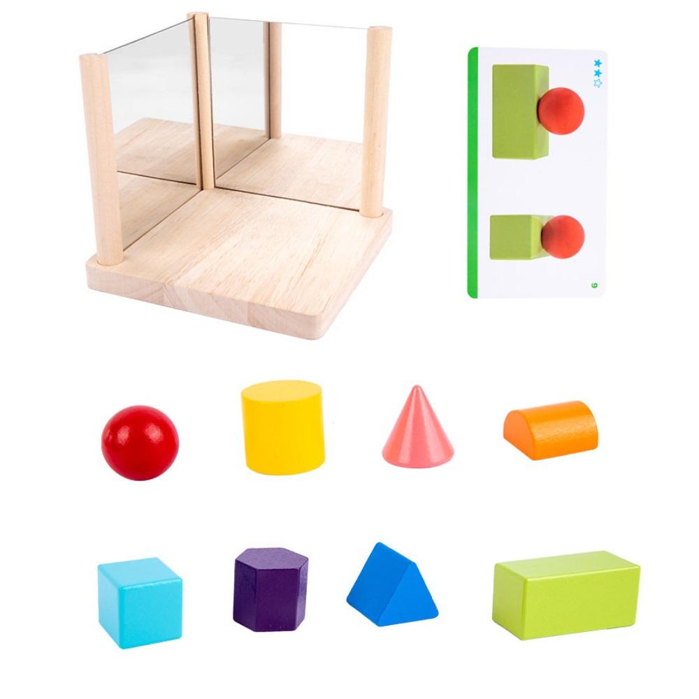 Shape Matching Mirror Imaging Logic Thinking Puzzle Geometric Shadow Thinking Toys  Teaching Aids