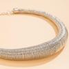 Women Snake Chain Necklace Geometric Jewelry Shiny Hook Eye Clasp   Snake Chain Collar for Party
