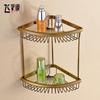 Antique Brass Bathroom Towel Rack & Accessories Set