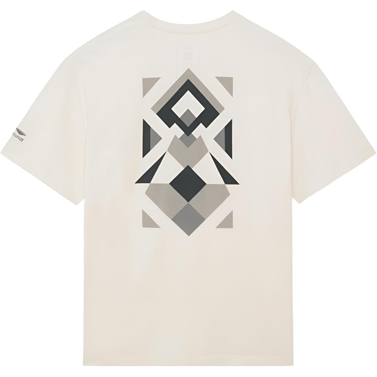 Li-Ning Geometry Graphic Pocket T-shirt  Beige  Men s AHSS161-3 S