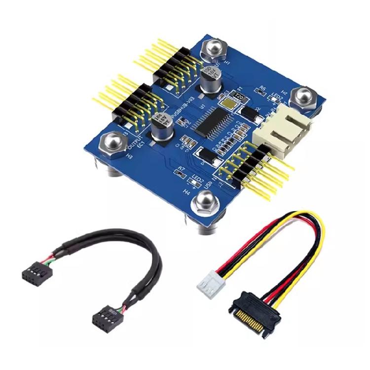 

USB 2.0 9Pin Male to Double Splitter Cable Internal Connectors Optimized For PC Case Multiple Device Setups 1