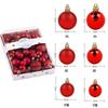 Festive Glitter Christmas Balls Set: 44 PCS, 3/4/5cm, in Colorful Box - Perfect for Tree Decor & Holiday Atmosphere