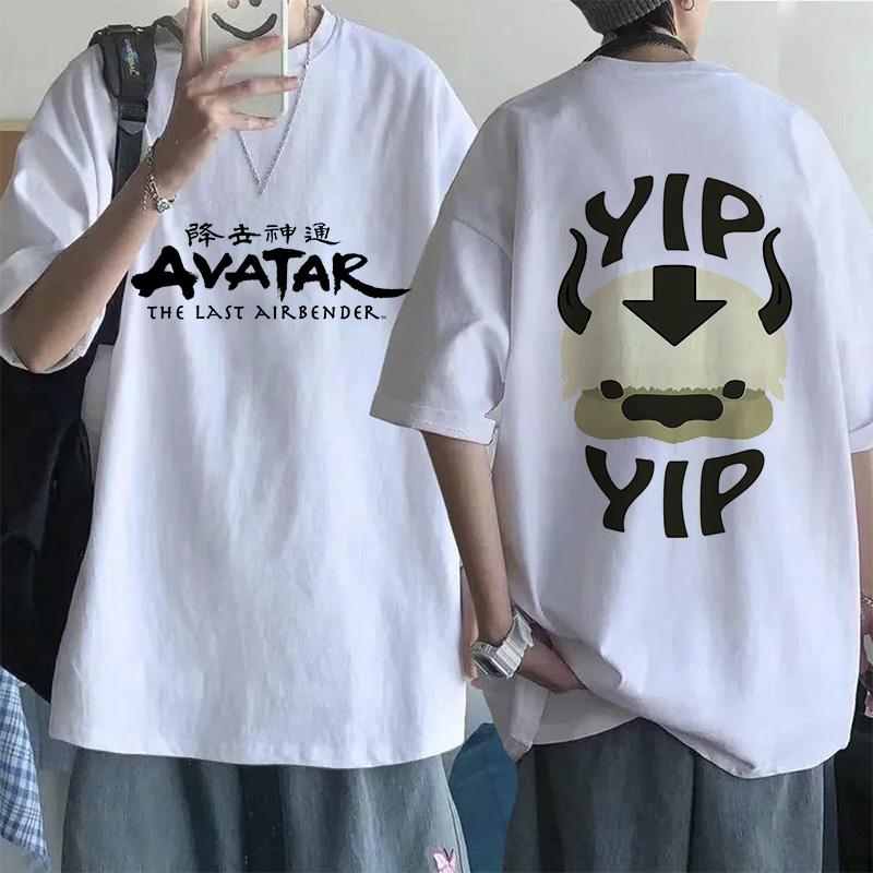 Mode Mange T-Shirt Avatar Der Letzte Luftbändiger Y2k Shirt Streetwear Appa Yip Lässiges T-Shirt Hip Hop Harajuku T-Shirts Oberteile Kleidung