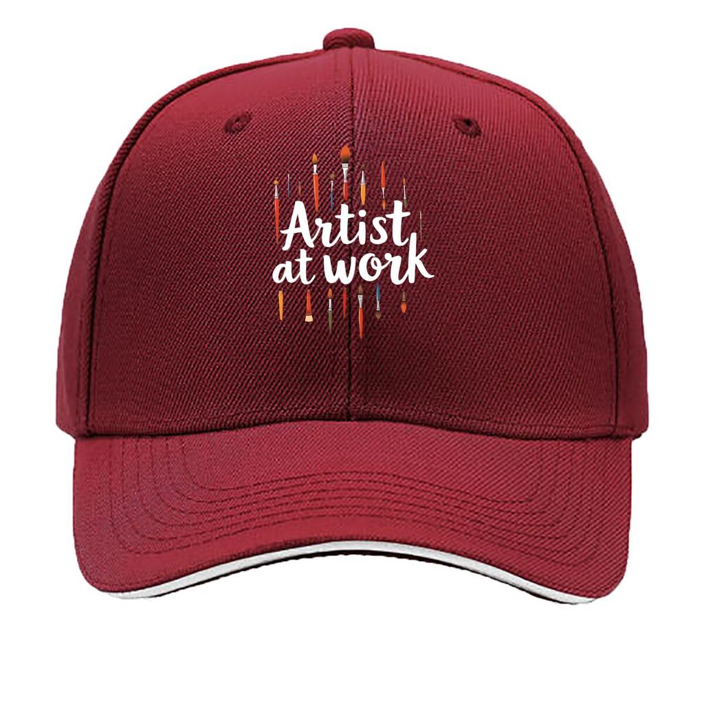 Artist At Work Brush Print Sandwich Baseball Cap