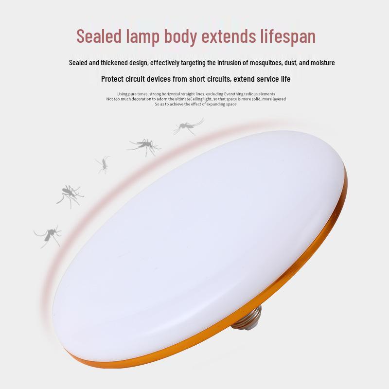 Goldene UFO LED Hochleistungs-Energiesparlampe, E27 Sockel, Weißes Licht