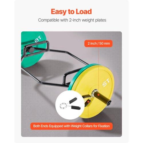VEVOR Trap Bar Hex Bar, 50mm Hex Barbell, 360 kg Capacity Shrug Bars with Knurled Grips, Weightlifting and Strength Training Equipment