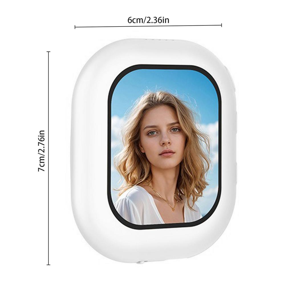 2.01 Inch Vlog Selfie Monitor Screen Magnetic Phone Back Camera Selfie Monitor for Live Streaming White