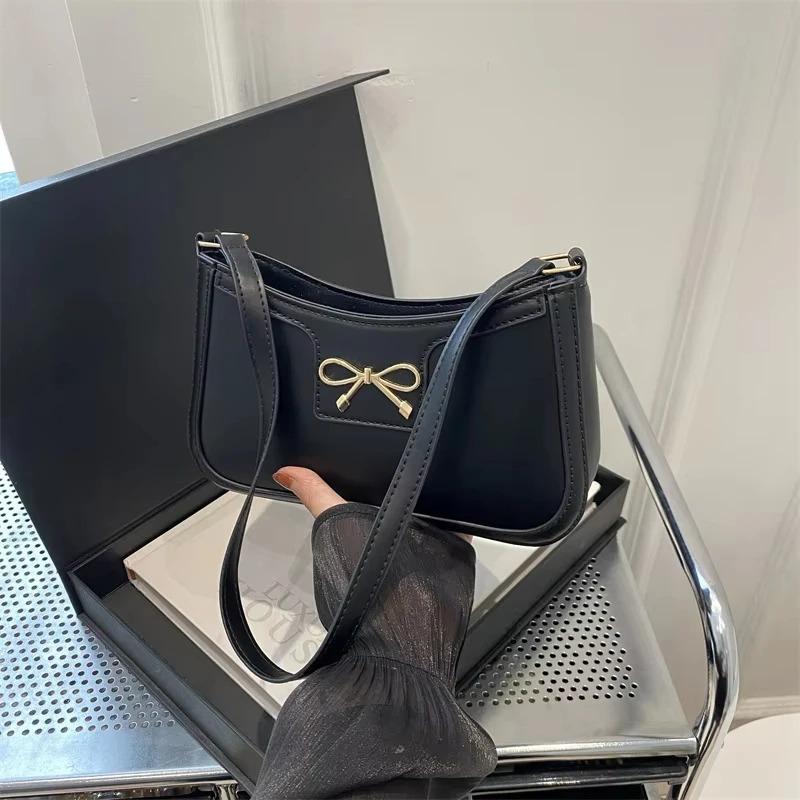 Bow Decorati Purse Commuting Ladies Shoulder Bag Pu Leather Handbag Fashiable Fashi Crossbody Bag For Office Special