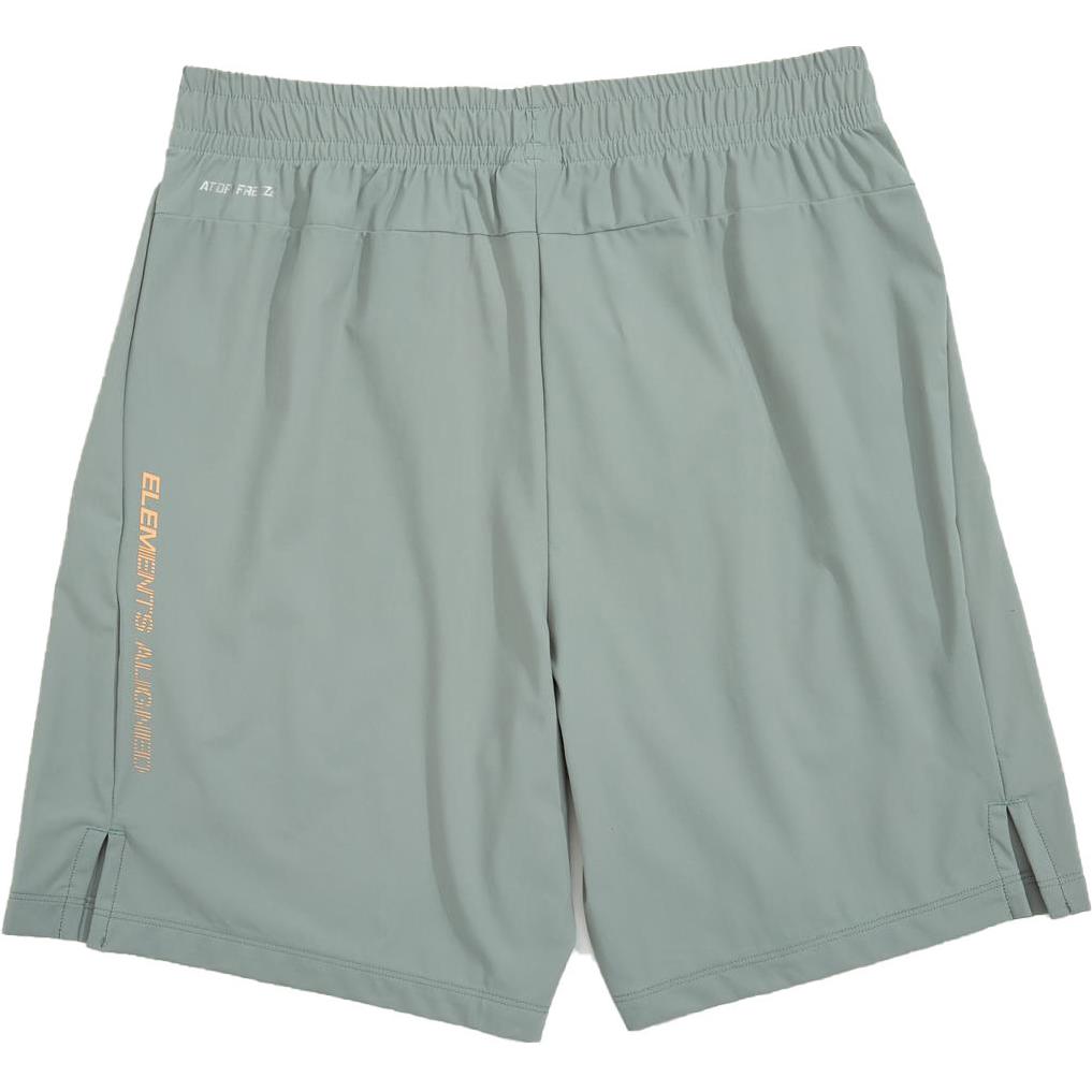 Li-Ning Fitness Series Solid Color Mid-Rise Comfortable Moisture-Wicking Straight-Leg Sports Shorts Men shorts Lake-Green AKYU353-2