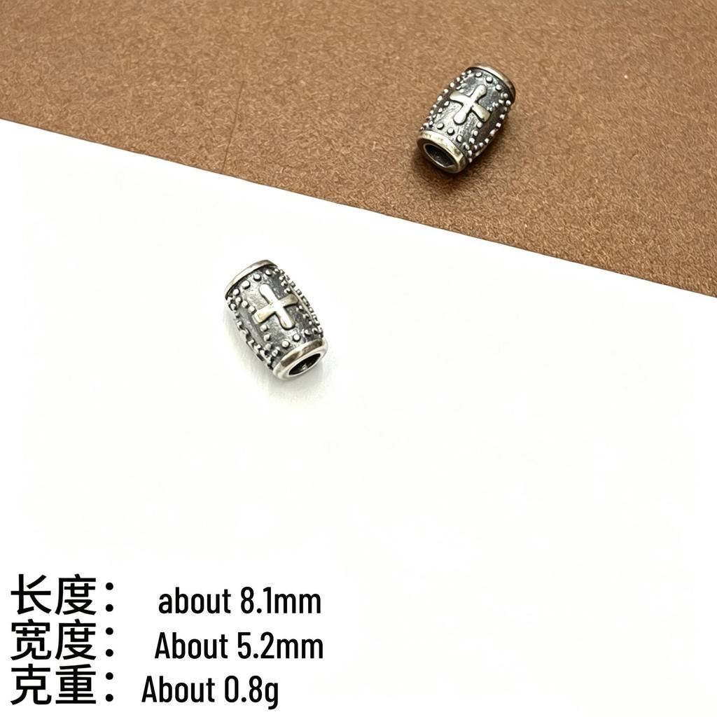 Silver-Plated Retro Distressed Spacer Beads for DIY Beading and Bracelet Weaving