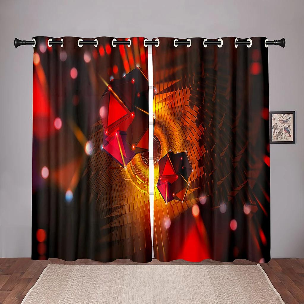 High Shading Thick Solid Cubes Blok Colorful Window Curtain Bedroom Living Room Bathroom Kicthen Door Hall Home Hook Blackout For Made Of Polyester