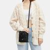 COACH N / S Sheepskin , Cow Leather Trunk Bag , Tote Bag , Shopping Bag , Handbag Mini Women's Black (Unisex) Handbags CJ580 SVDTV